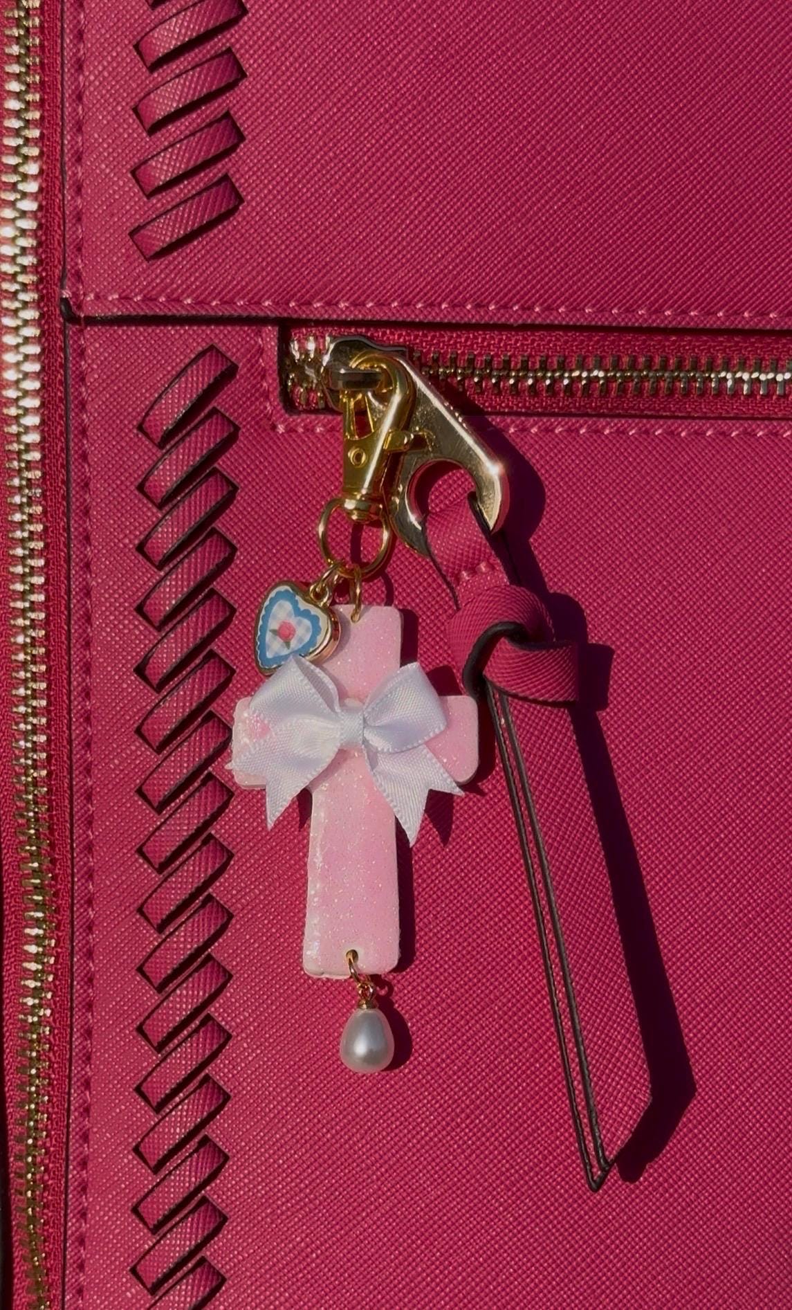 Christian Cross Bag Charm | Handmade Christian Gifts & Accessories