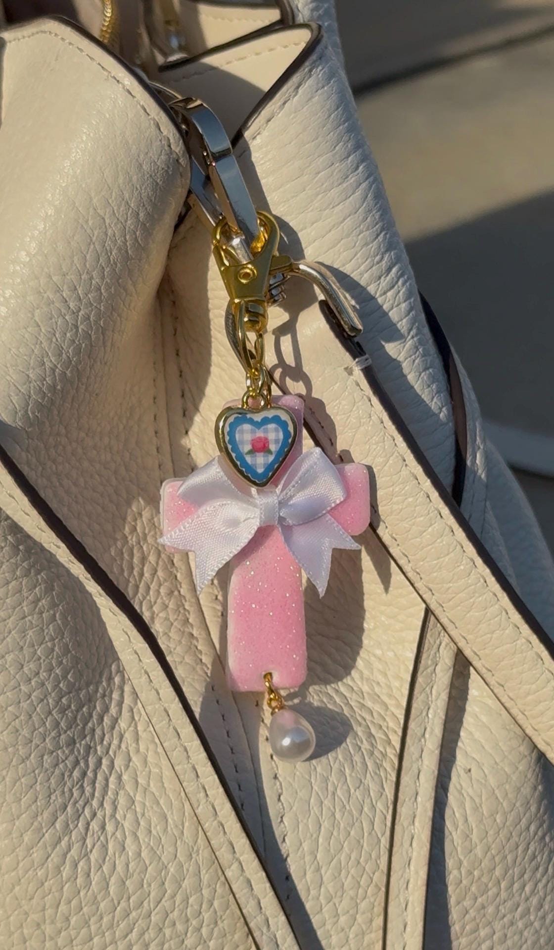 Christian Cross Bag Charm | Handmade Christian Gifts & Accessories