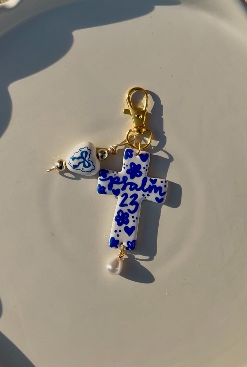 Christian Cross Bag Charm | Handmade Christian Gifts & Accessories