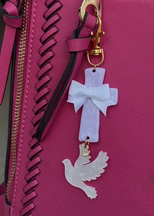 Christian Bag Charm | Handmade Spiritual Gift | One of A Kind
