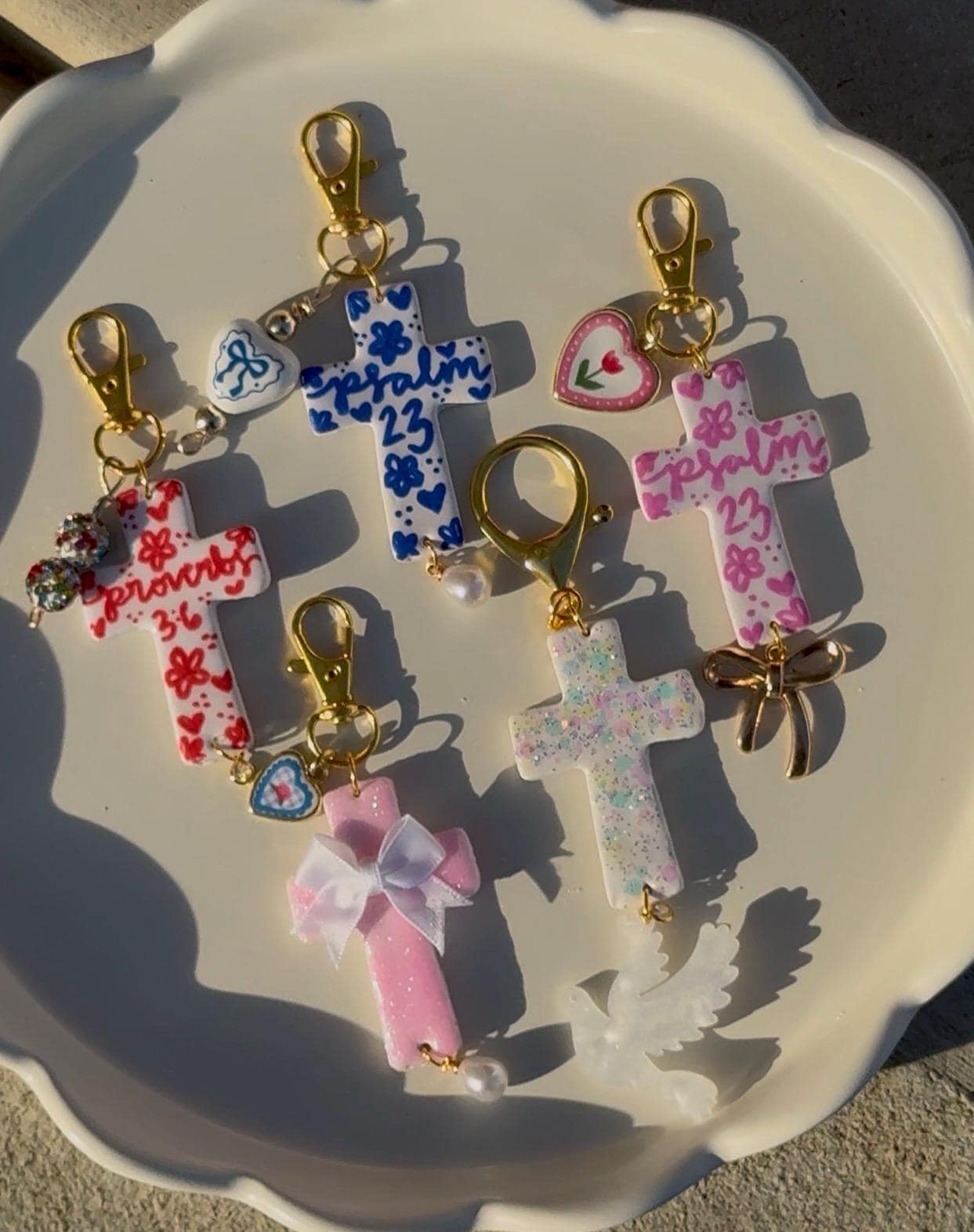 Christian Cross Bag Charm | Handmade Christian Gifts & Accessories