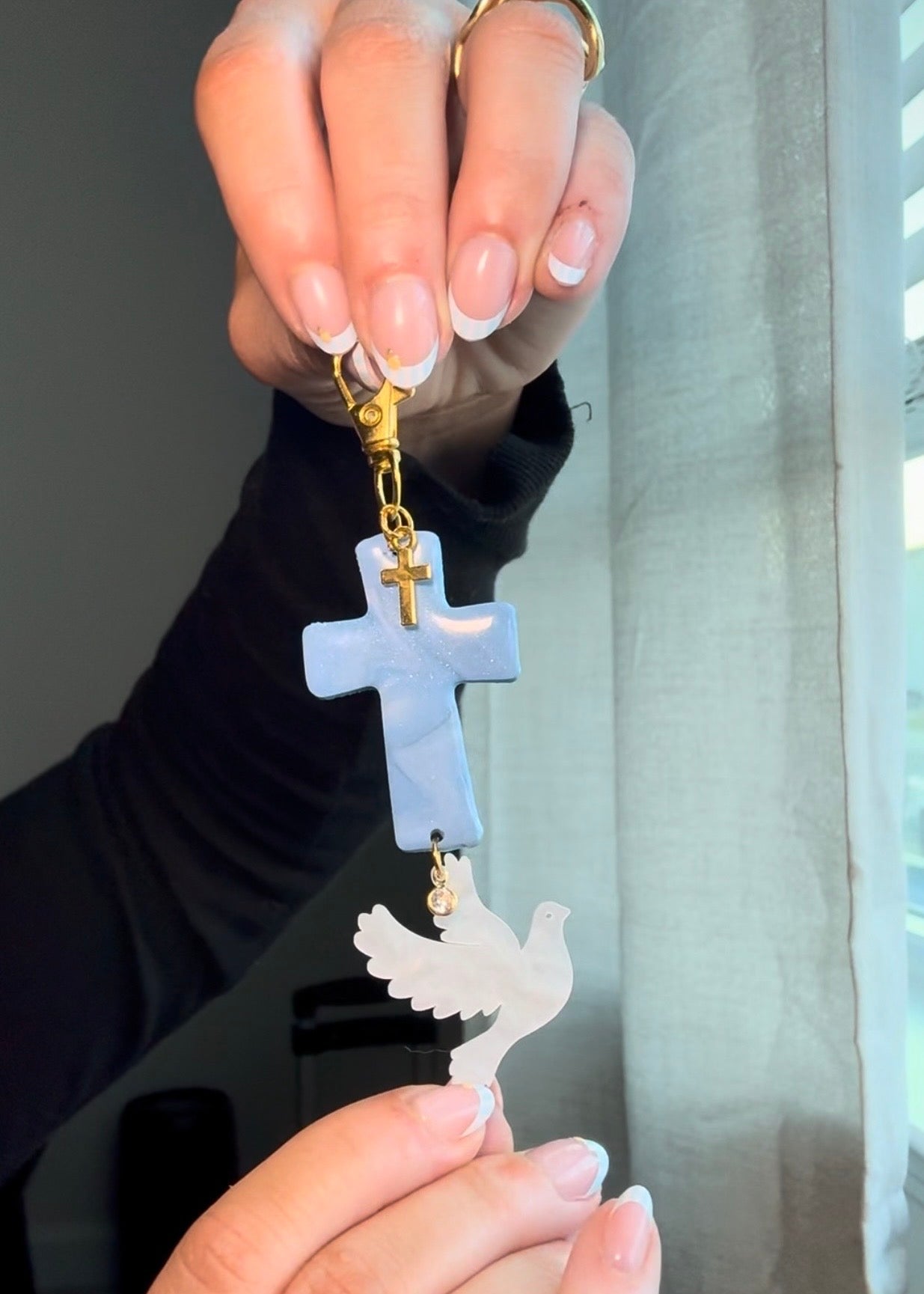 Cross Bag Charm | Handmade Christian Gifts | One of One