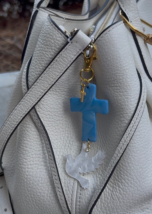 Cross Bag Charm | Handmade Christian Gifts | One of One