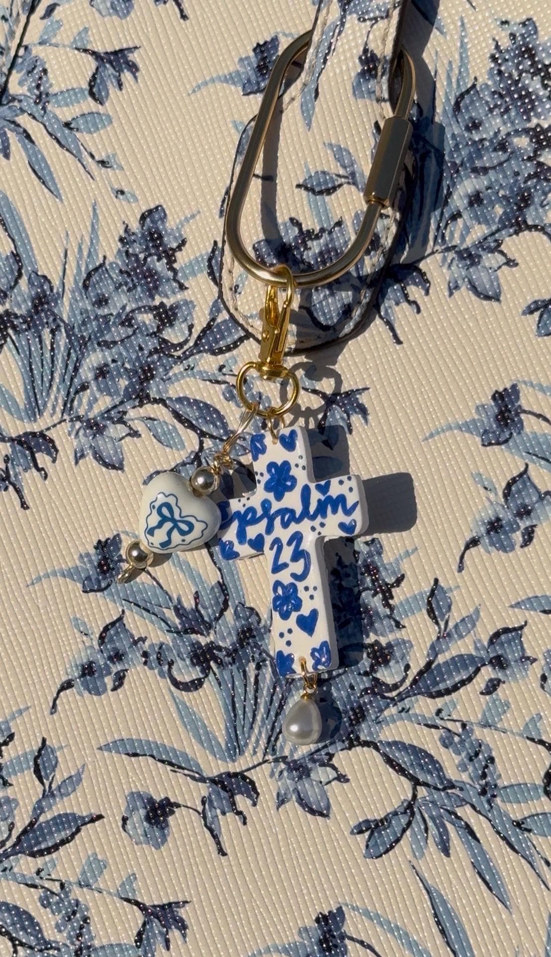 Christian Cross Bag Charm | Handmade Christian Gifts & Accessories