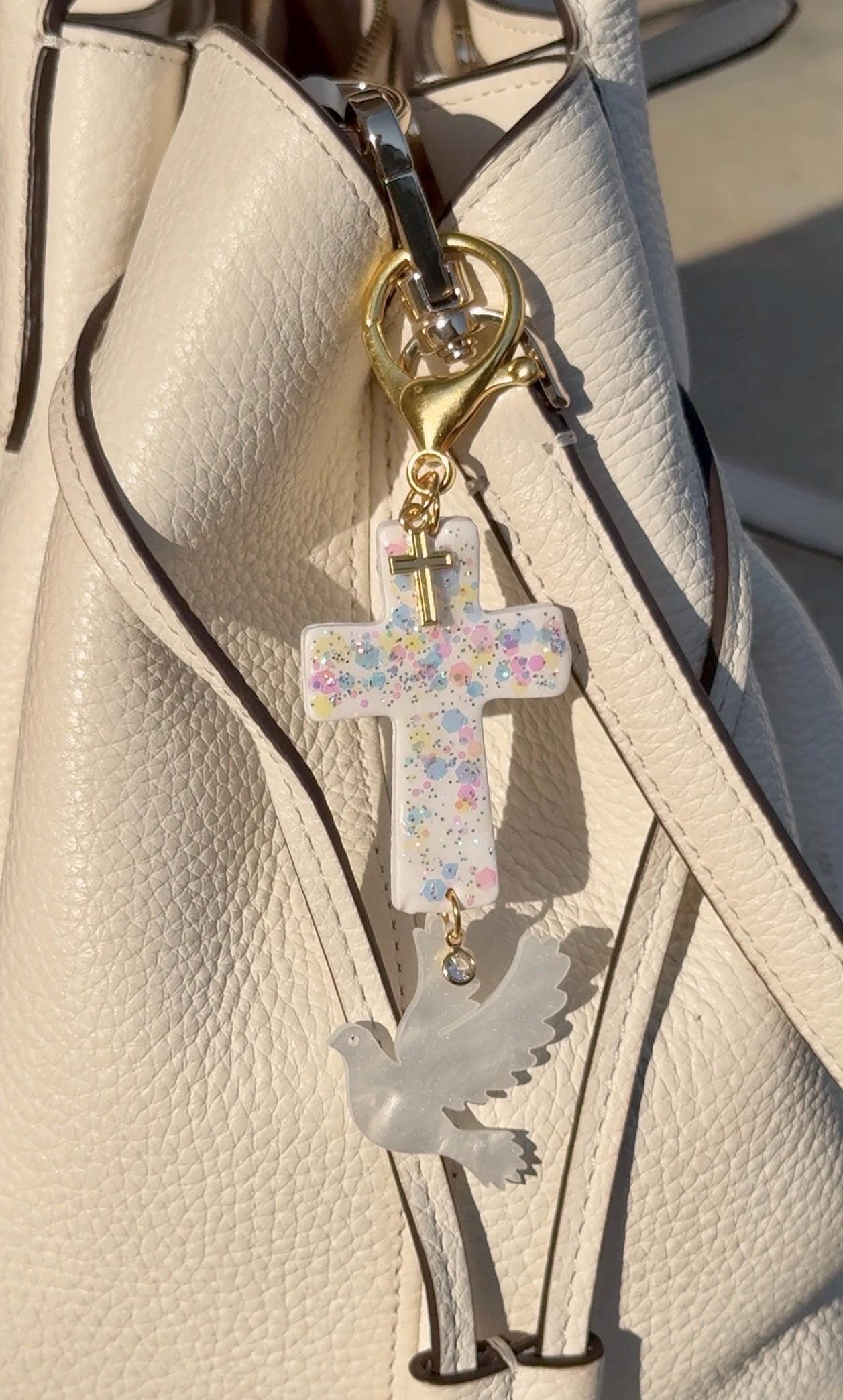 Christian Cross Bag Charm | Handmade Christian Gifts & Accessories