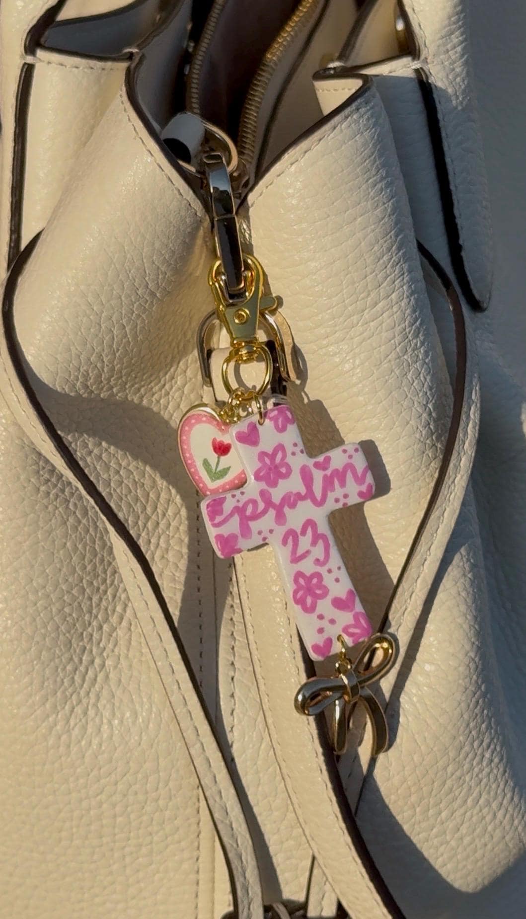 Christian Cross Bag Charm | Handmade Christian Gifts & Accessories